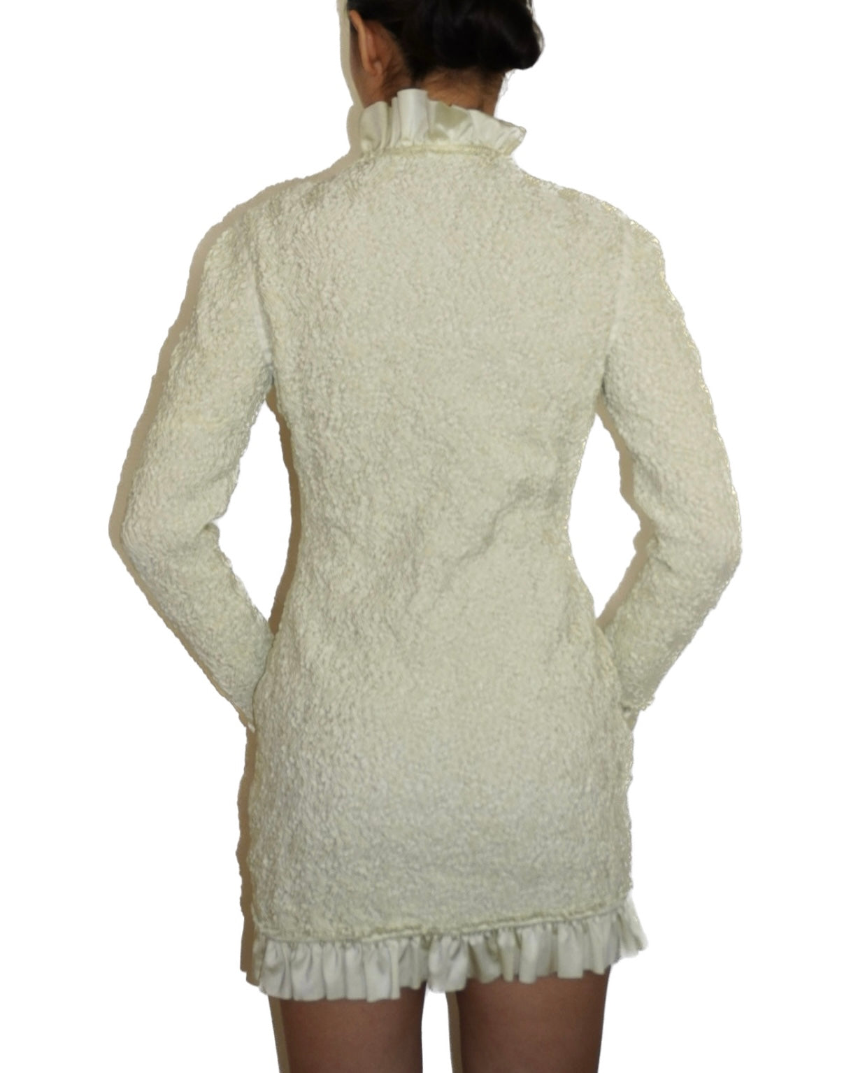 Alexander Wang Ruffled Smocked Jersey Jacket Dress