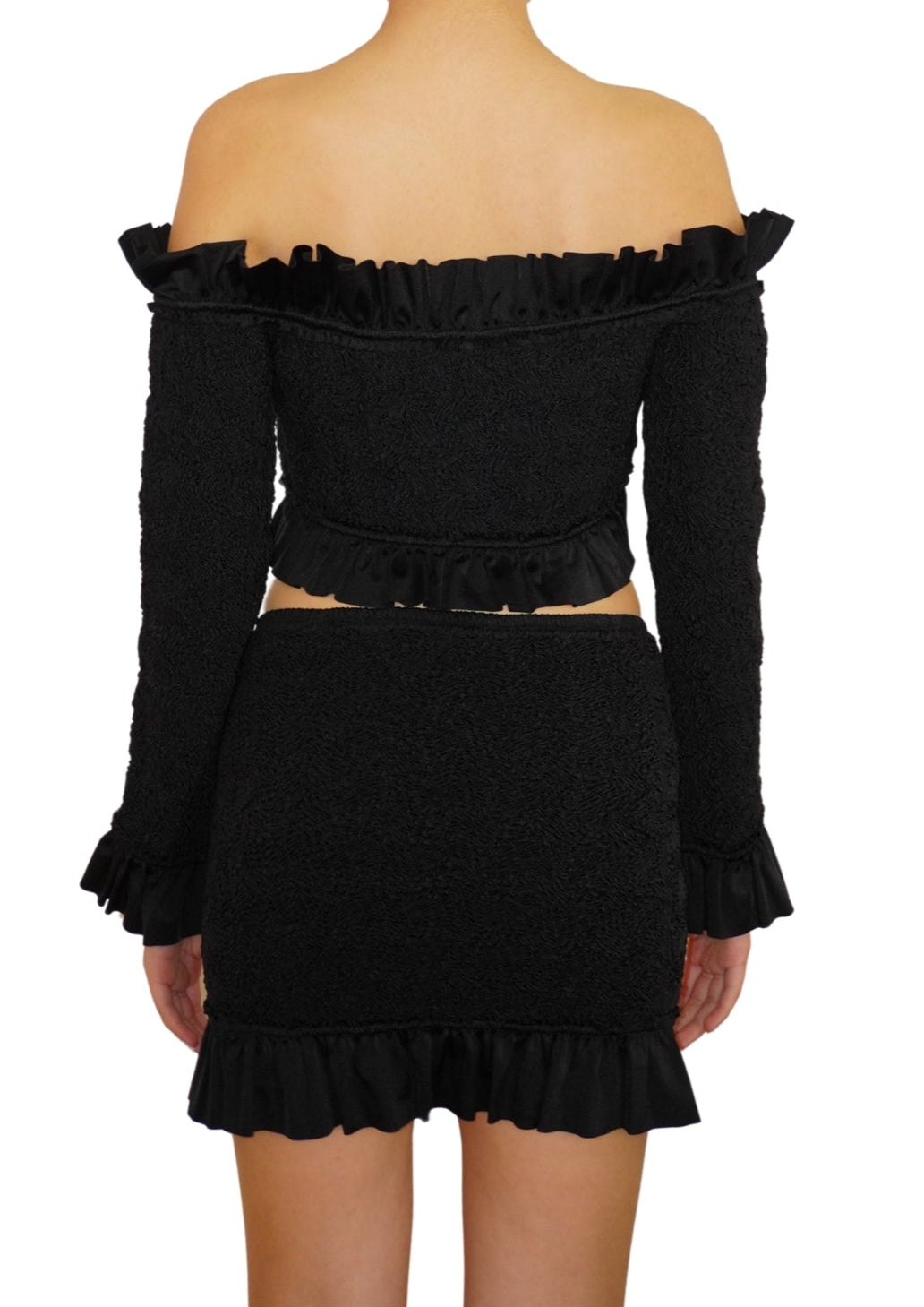 Alexander Wang Shirred Ruffled Mini Skirt