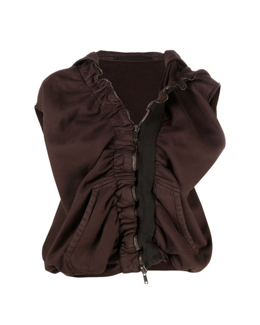 Haider Ackermann Ruched Sleeveless Hoodie
