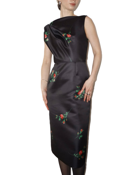 Rochas Floral Print Midi Dress