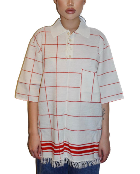 Maison Margiela Knitted Wool Polo Shirt