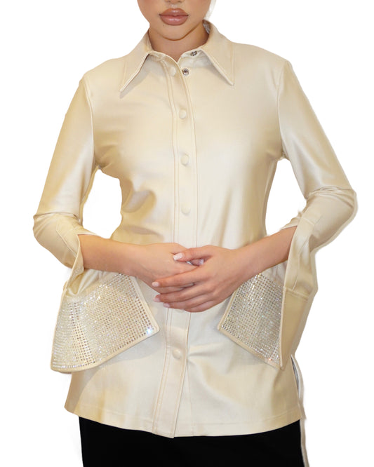 Crystal-Embellished Shirt Alexander Wang