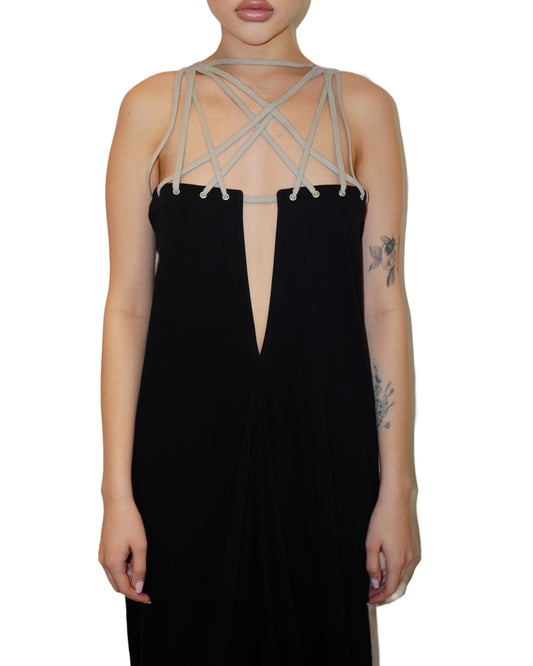 Rick Owens Drkshdw Penta Strap Long Dress